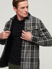 Superdry Black Wool Miller Overshirt - Image 1 of 3