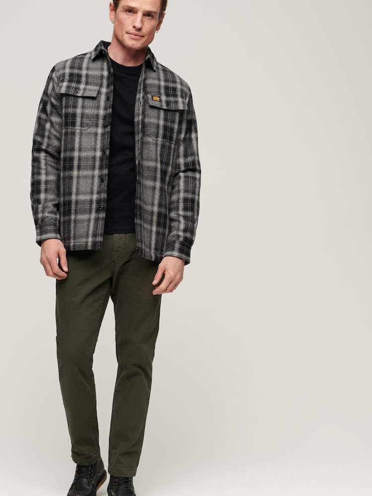 Черный - Рубашка Superdry шерсти Miller - Изображение 2 из 3 Черный - Рубашка Superdry шерсти Miller - Изображение 2 из 3