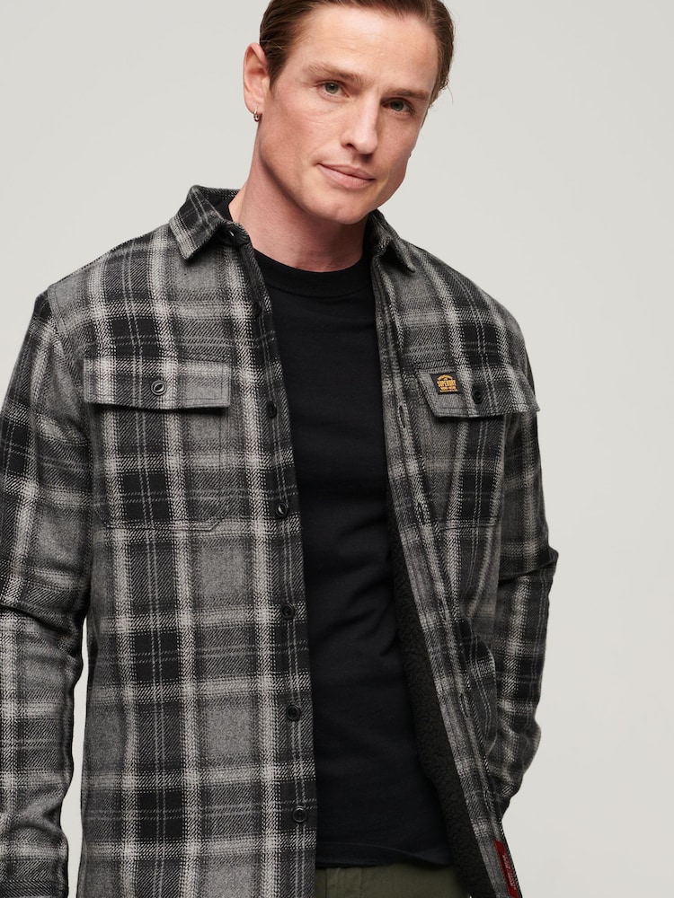 Черный - Рубашка Superdry шерсти Miller - Изображение 3 из 3 Черный - Рубашка Superdry шерсти Miller - Изображение 3 из 3