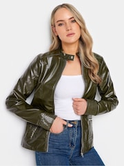 Long Tall Sally Green Funnel Neck Jacket - Image 4 of 4