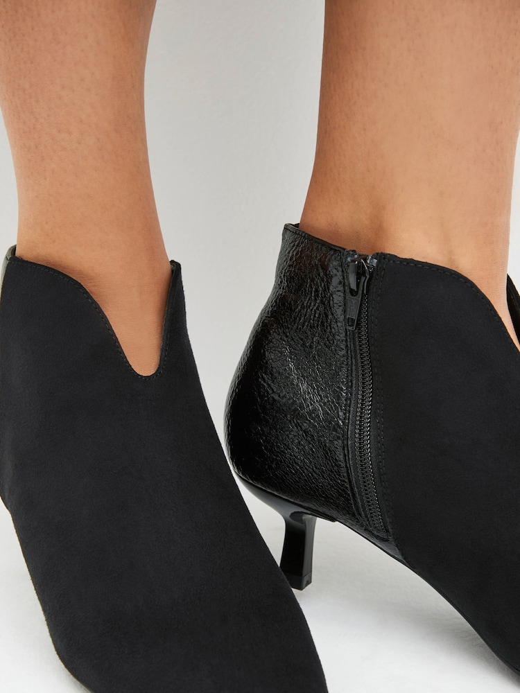 Black Forever Comfort® Heeled Pointed Shoe Boots - Image 2 of 7