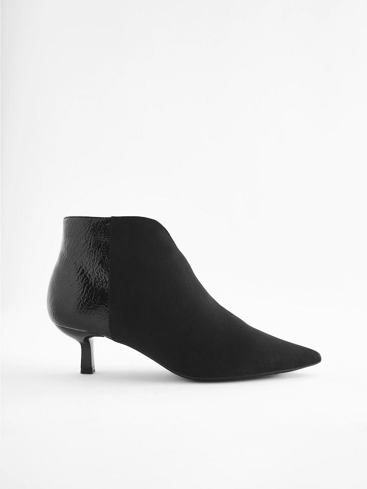 Black Forever Comfort® Heeled Pointed Shoe Boots - Image 3 of 7