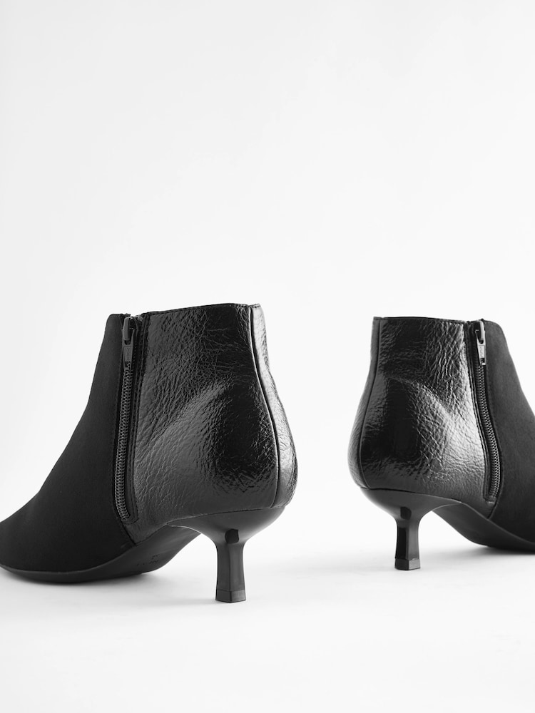 Black Forever Comfort® Heeled Pointed Shoe Boots - Image 5 of 7