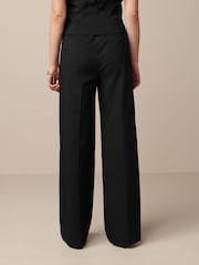 Black Tailored Stretch Wide Leg Trousers - Image 3 of 6