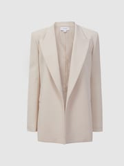 Reiss Neutral Maya Petite Tailored Fit Single Breasted Suit Blazer - Image 2 of 6