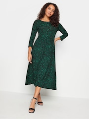 M&Co Green Scoop Neck Midi Dress - Image 1 of 5