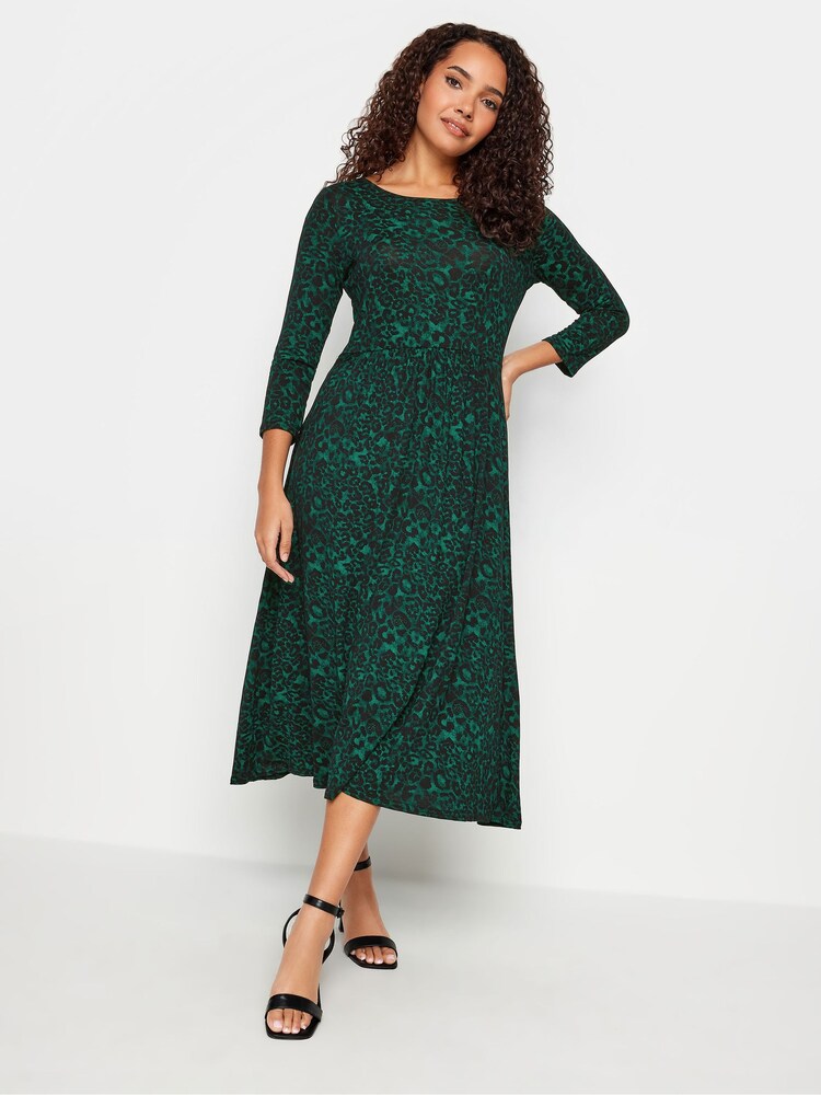 M&Co Green Scoop Neck Midi Dress - Image 1 of 5