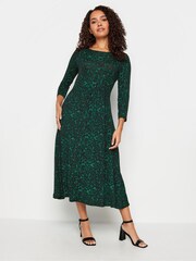 M&Co Green Scoop Neck Midi Dress - Image 3 of 5