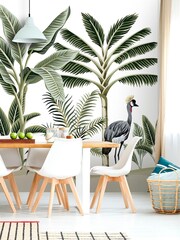 Eighty Two Green Exclusive To Next Two Crested Crane Wall Mural - Image 1 of 3