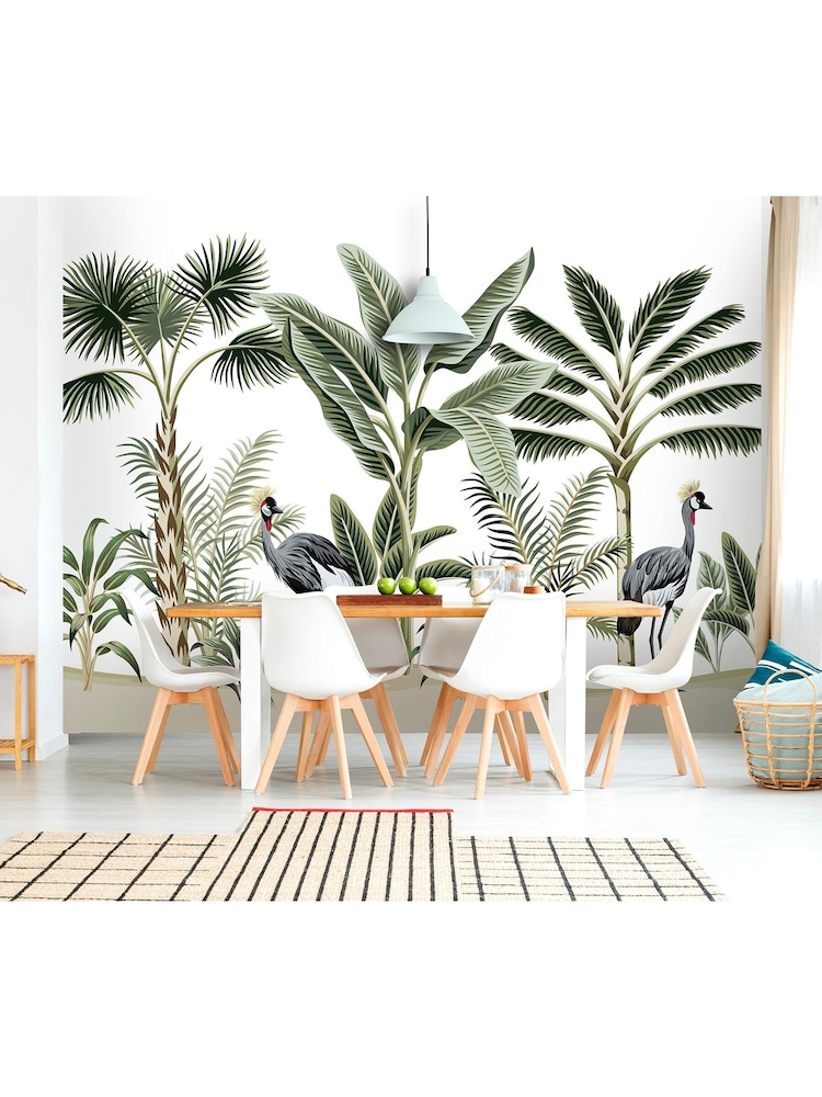 Eighty Two Green Exclusive To Next Two Crested Crane Wall Mural - Image 2 of 3