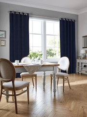 Laura Ashley Blue Swanson Made to Measure Curtains - Image 2 of 9