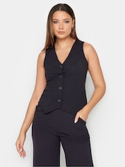 Long Tall Sally Black Scuba Waistcoat - Image 1 of 5