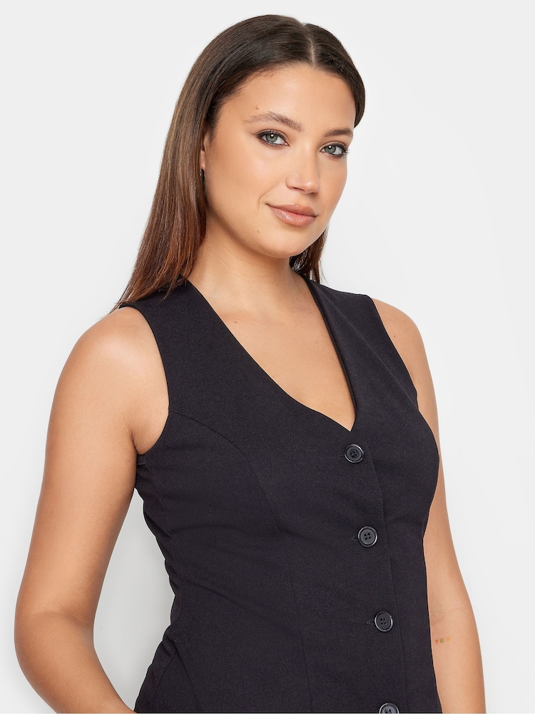 Long Tall Sally Black Scuba Waistcoat - Image 5 of 5