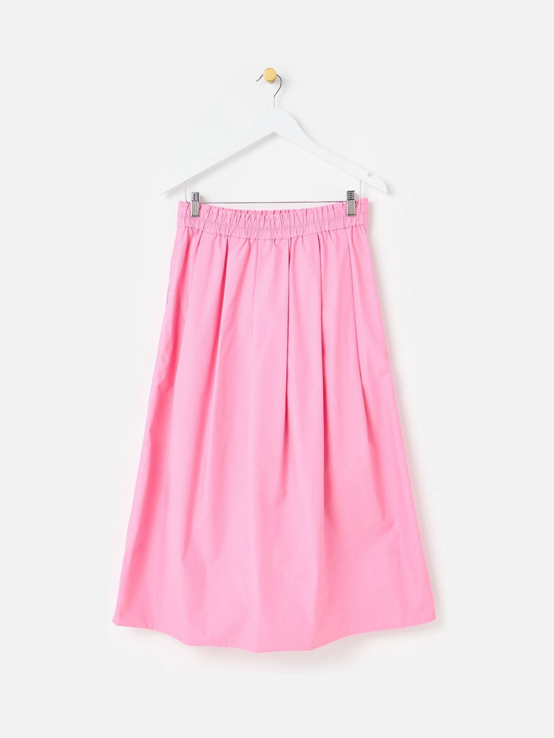 Buy Oliver Bonas Pink Poplin Elasticated Waist Midi Skirt from
