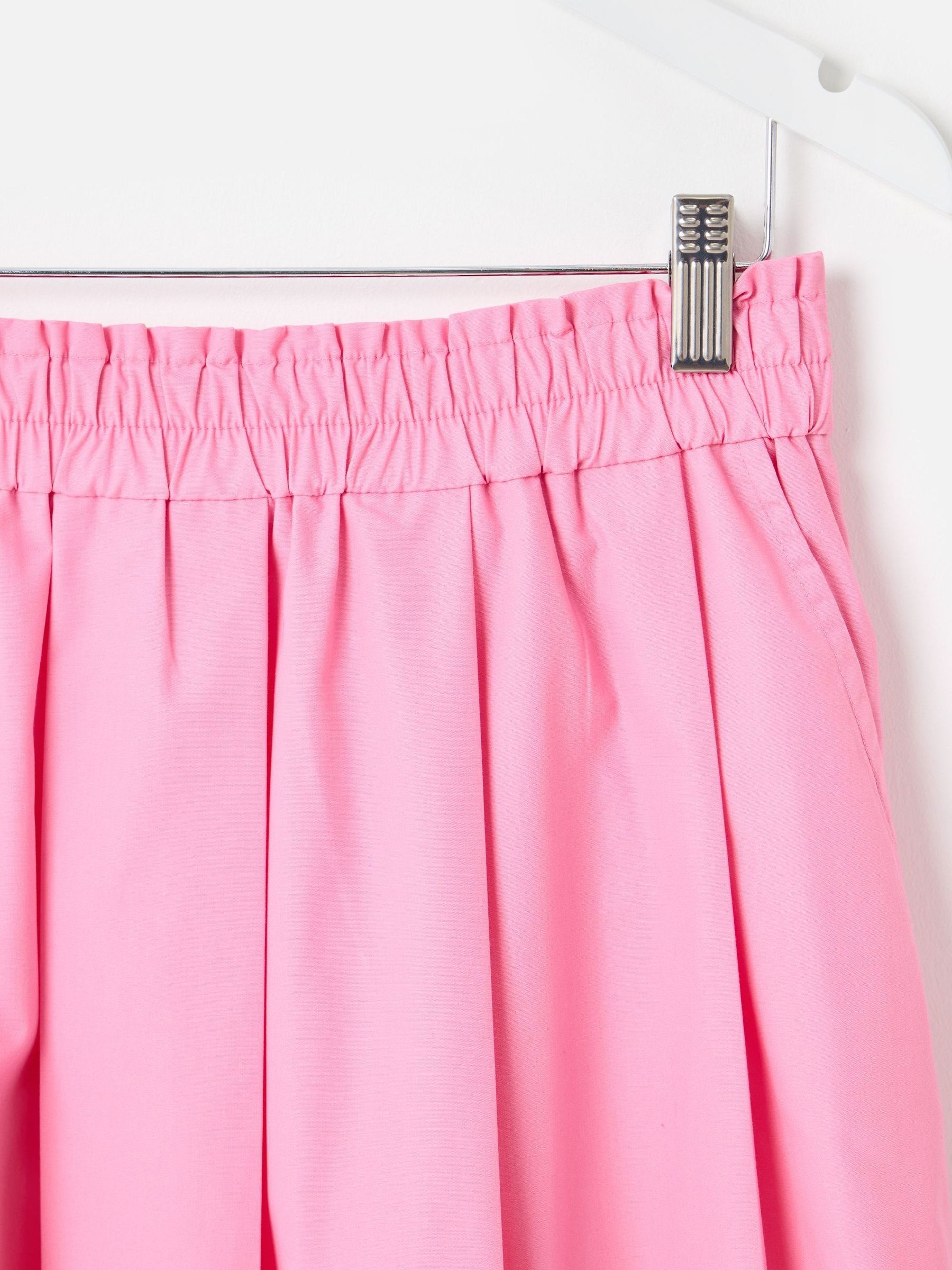 Buy Oliver Bonas Pink Poplin Elasticated Waist Midi Skirt from