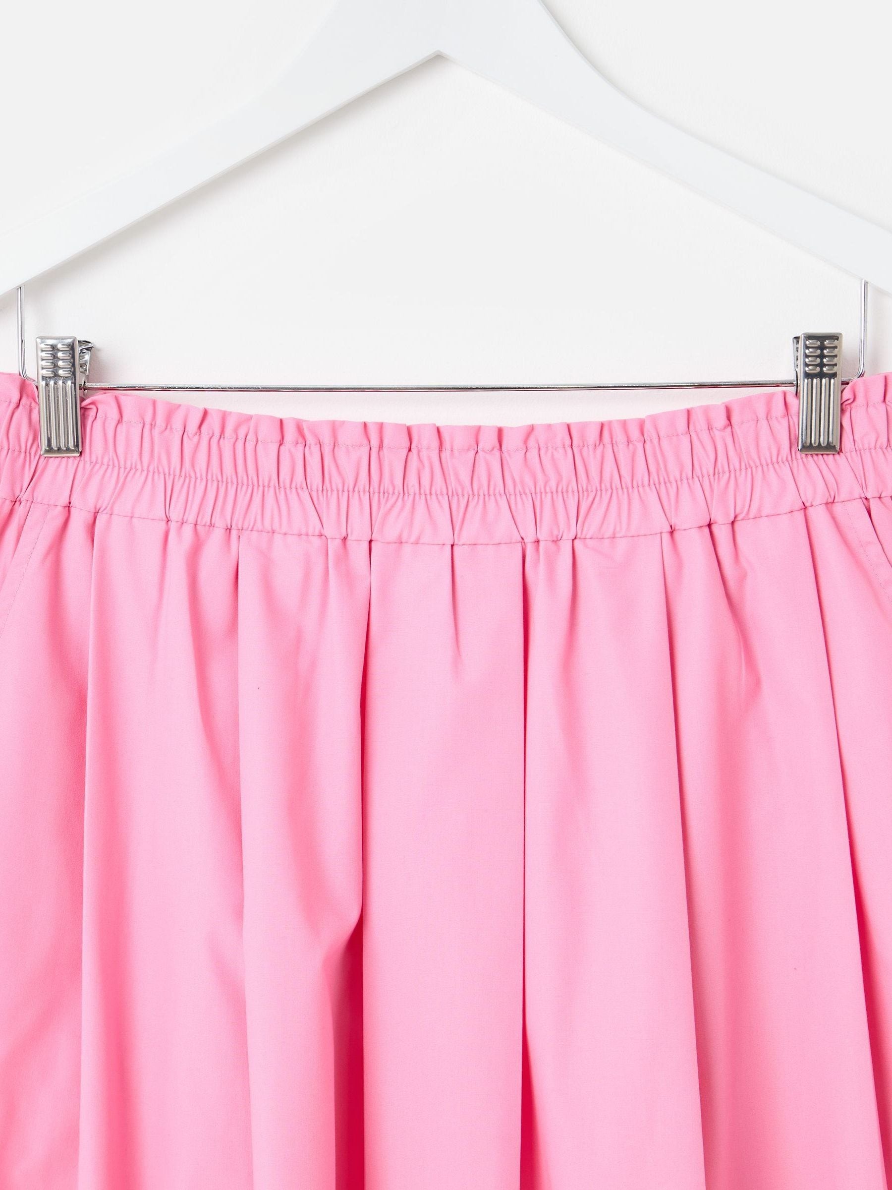 Buy Oliver Bonas Pink Poplin Elasticated Waist Midi Skirt from