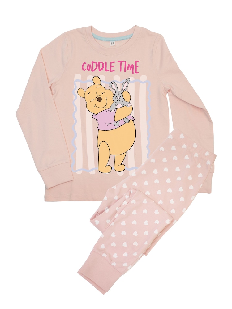 Brands In Pink Disney Winnie The Pooh Cuddle Time Pyjamas - Image 1 of 3 Brands In Pink Disney Winnie The Pooh Cuddle Time Pyjamas - Image 1 of 3