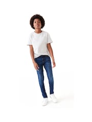 Blue Super Skinny Fit Stretch Jeans (3-17yrs) - Image 1 of 6