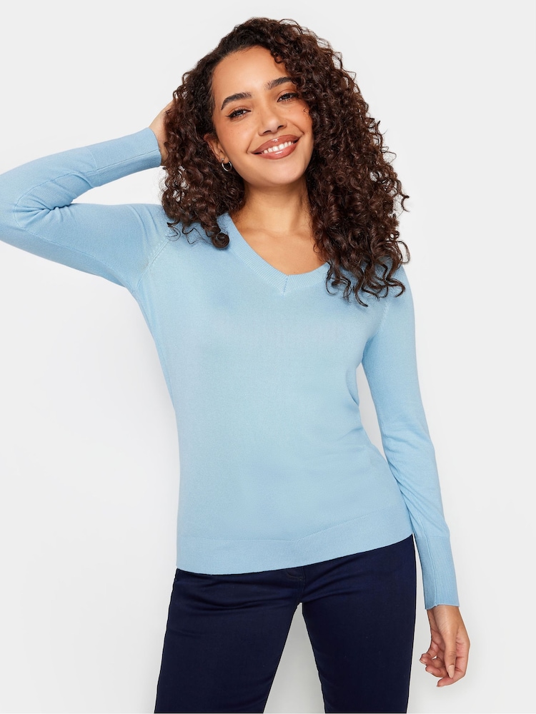 M&Co Light Blue V-Neck T-Shirt - Image 2 of 5