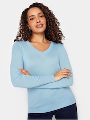 M&Co Light Blue V-Neck T-Shirt - Image 5 of 5