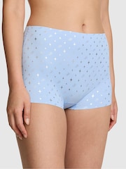 Victoria's Secret PINK Periwinkle Blue Foil Stars Short No Show Knickers - Image 1 of 3