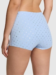 Victoria's Secret PINK Periwinkle Blue Foil Stars Short No Show Knickers - Image 2 of 3