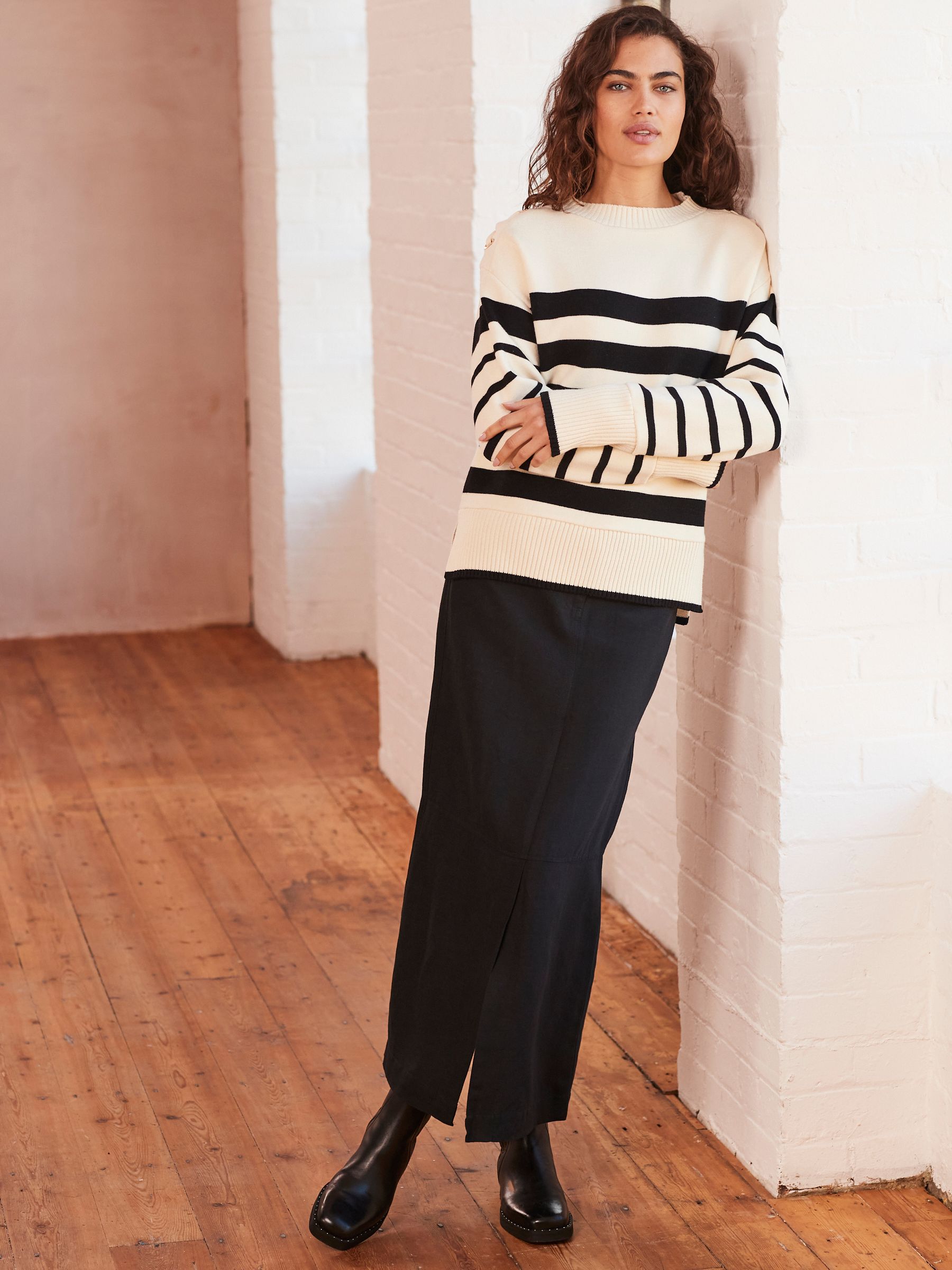 Shoulder detail jumper outlet