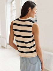 Neutral/Black Stripe Roll Edge Tank - Image 2 of 6