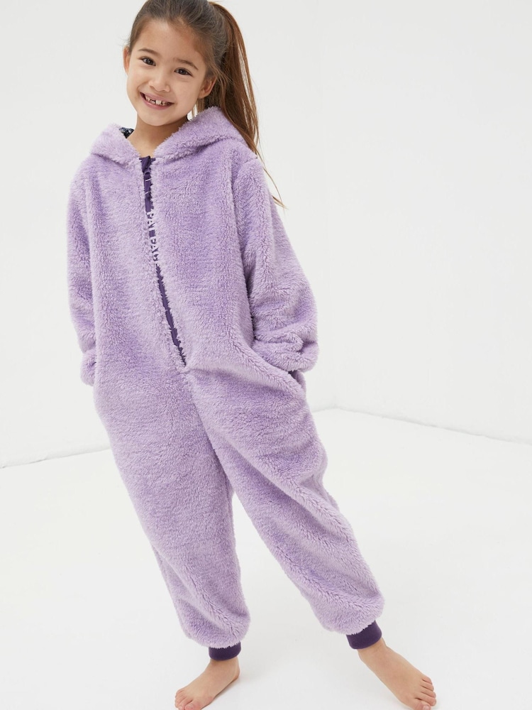 FatFace Purple Sparkle Onesie - Image 1 of 1