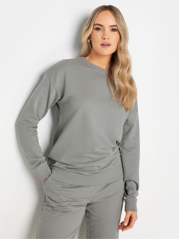 Long Tall Sally Grey Crew Neck Sweatshirt - Image 1 of 5