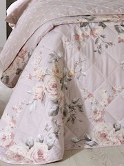 Colcha acolchoada floral reversível Canterbury Catherine Lansfield - Imagem 1 de 4