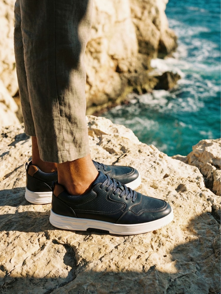 Novo Blue Nelson Lace Up Trainers - Image 1 of 6