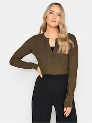 Long Tall Sally Brown Crew Neck Cardigan - Image 5 of 7