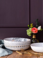 Sara Miller Artisanne Noir Set of 4 Low Bowls - Image 1 of 5