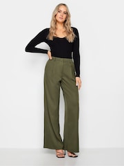 Long Tall Sally Green Tailored Wide Leg Trousers - Image 1 of 5