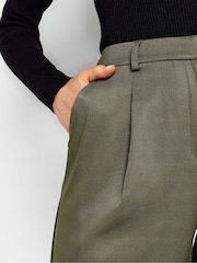Long Tall Sally Green Tailored Wide Leg Trousers - Image 4 of 5