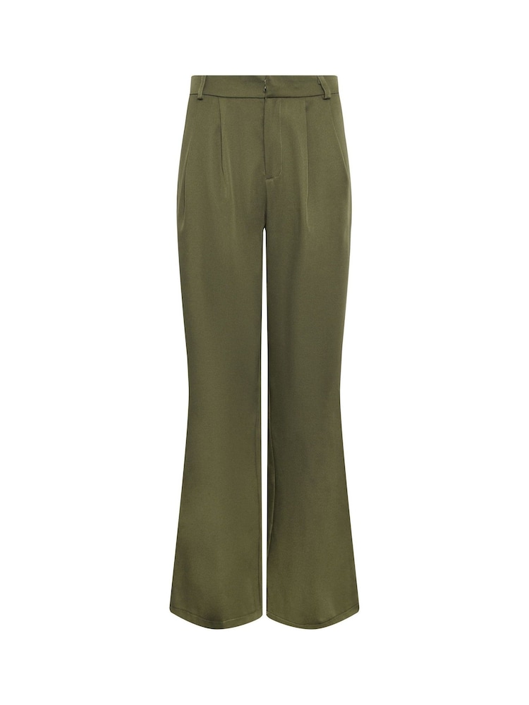 Long Tall Sally Green Tailored Wide Leg Trousers - Image 5 of 5