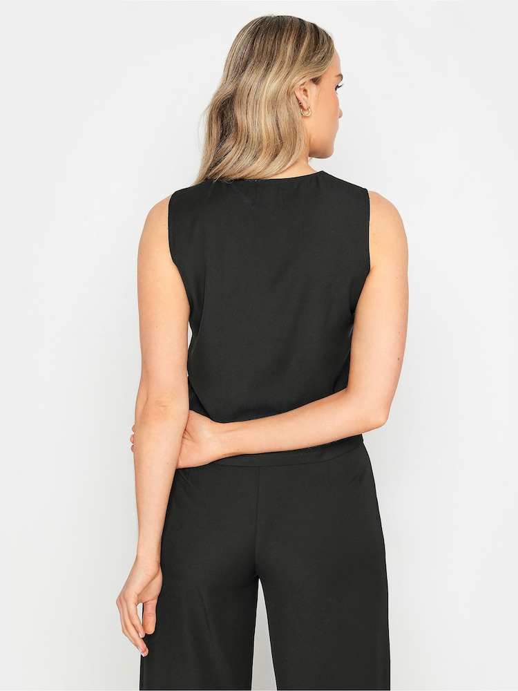 Long Tall Sally Black Button Up Waistcoat - Image 2 of 4