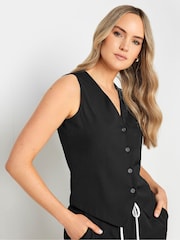 Long Tall Sally Black Button Up Waistcoat - Image 4 of 4