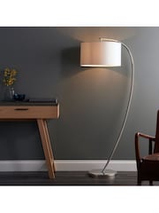 Gallery Home Silver Flin Nickel Floor Lamp - Image 1 of 8