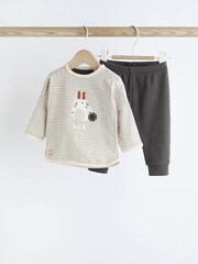Monochrome Bunny Baby T-Shirt and Leggings 2 Piece Set (0mths-2yrs) - Image 1 of 8
