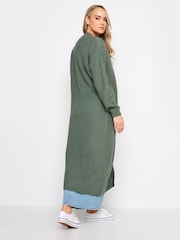 Long Tall Sally Green Longline Ribbed Cardigan - Image 2 of 4