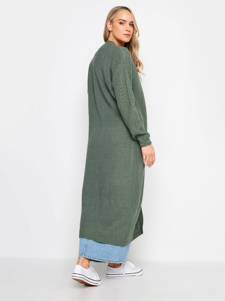 Long Tall Sally Green Longline Ribbed Cardigan - Image 2 of 4