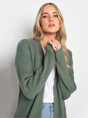 Long Tall Sally Green Longline Ribbed Cardigan - Image 4 of 4