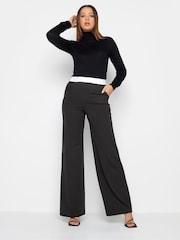 Long Tall Sally Black Contrast Trousers - Image 3 of 4