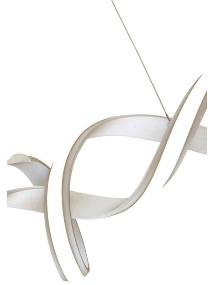 Searchlight Silver Burdock Satin Opal LED Pendant Ceiling Light - Image 3 of 3