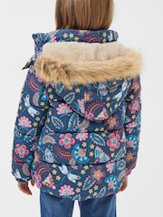 Blau - FatFace Elsie Wattierte Jacke - Bild 2 von 4