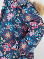 Blau - FatFace Elsie Wattierte Jacke - Bild 3 von 4