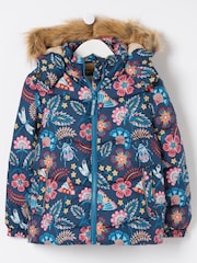 Blau - FatFace Elsie Wattierte Jacke - Bild 4 von 4