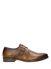 Novo Brown Napoleon Single Buckle Monk Shoes - Image 2 of 4